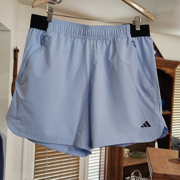 adidas Other - Adidas CLIMACOOL Mens Sky Blue 5" Inseam Training Shorts In Size Large (L5)